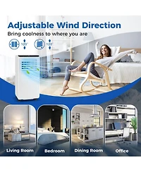 Ecooso 8000 Btu Portable Air Conditioner 3 in 1 Floor Ac Unit with Fan and Dehumidifier