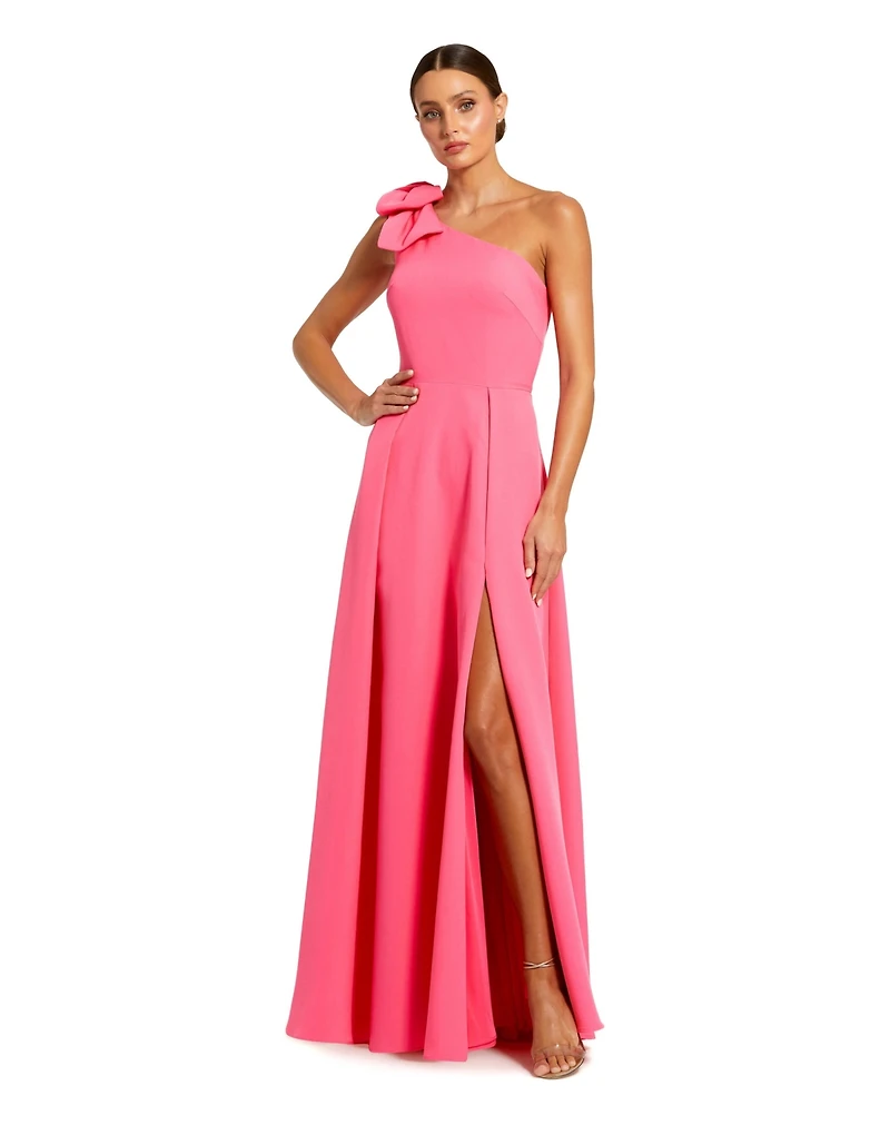 Mac Duggal Women's Bow One Shoulder A Line Gown