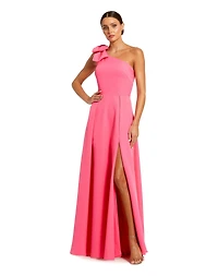 Mac Duggal Women's Bow One Shoulder A Line Gown