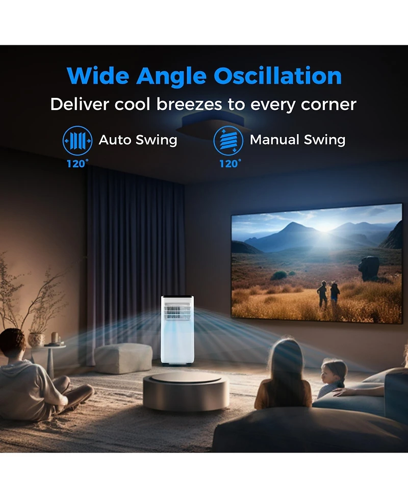 Ecooso 10000 Btu Portable Air Conditioner with Remote Control Cools up to 350 Sq.Ft