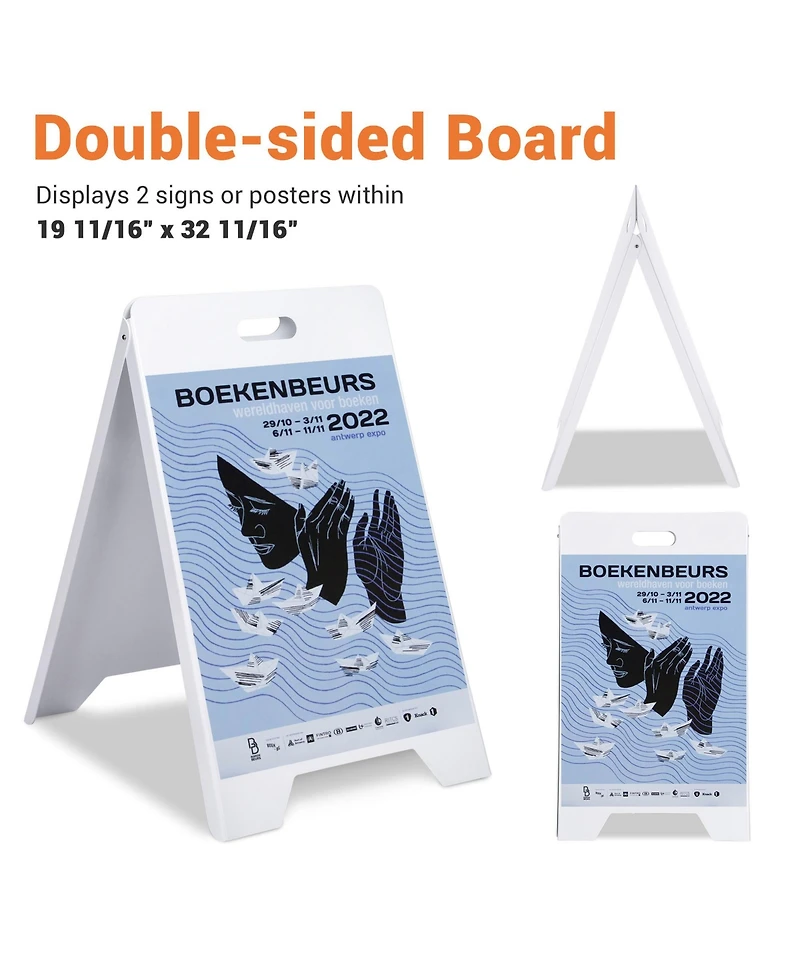 Yescom 19" x 32" A-Frame Signboard Folding Double Side Sandwich Board 6 Pack