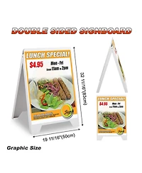 Yescom Double Side Sidewalk A-frame Folding Display Sign Sandwich Board Pavement 6 Pack