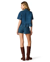 Steve Madden Women's Haezel Collared Denim Jacket