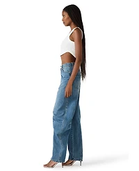 Steve Madden Women's Austin Loose Barrel Ankle Jeans
