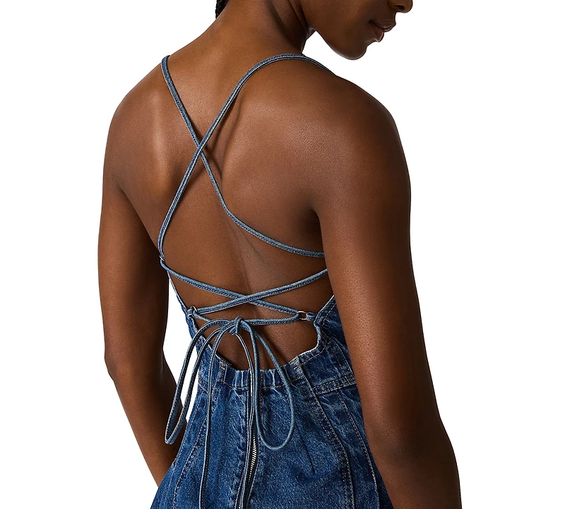 Steve Madden Women's Dianne Sleeveless Denim Mini Dress