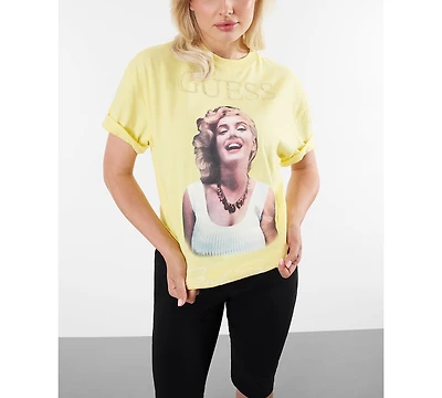 Guess Women's Marilyn Short-Sleeve Crewneck Oversized T-Shirt