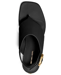 Michael Kors Women's Kya Flex Mid Block Heel Thong Dress Sandals
