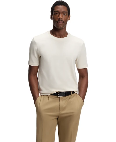 Boss by Hugo Men's Cotton-Blend Bubble-Jacquard T-Shirt