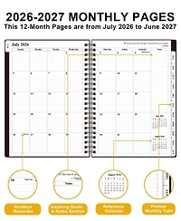 Gnuadz Academic Planner 2026-2027 Weekly Monthly July June Agenda Pocket Elastic