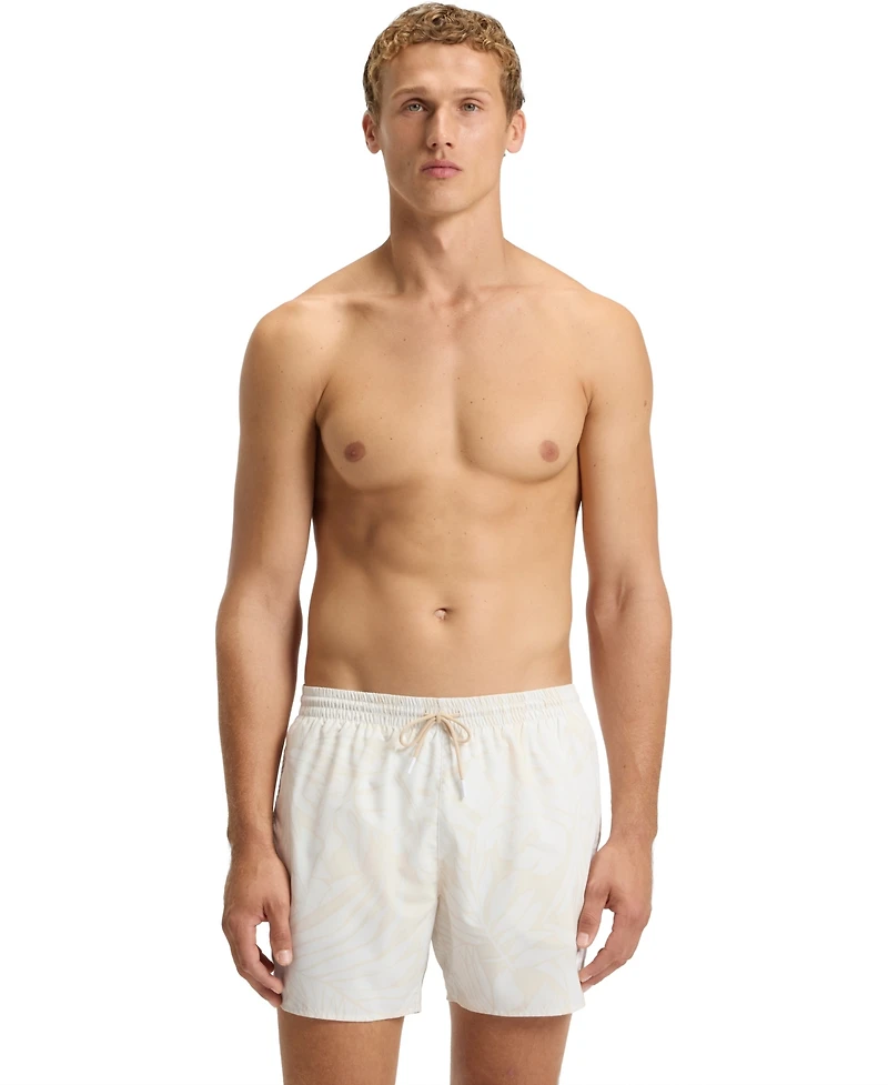 Boss by Hugo Men's All-Over Print Logo-Badge Swim Shorts