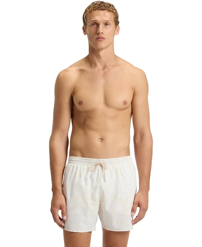 Boss by Hugo Men's All-Over Print Logo-Badge Swim Shorts