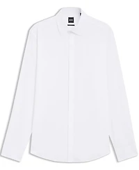 Boss by Hugo Men's Cotton Monogram-Jacquard Regular-Fit Dress Shirt