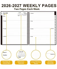 Gnuadz Academic Planner 2026-2027 Weekly Monthly July June Agenda Pocket Elastic
