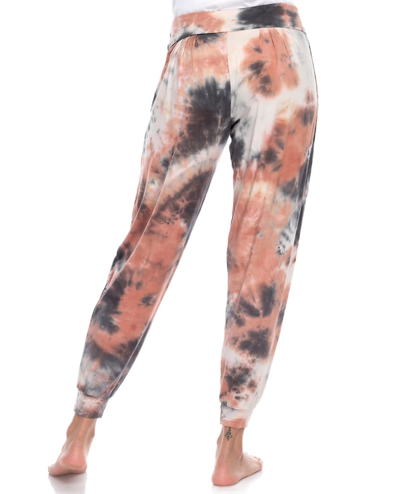 White Mark Women's Tie Dye Lounge Jogger Pants