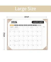 Gnuadz Large Desk Calendar 2026 18 Month Desktop Protecting Pad