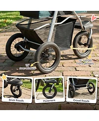 PawHut Foldable Dog Stroller with Wheels for Small Dogs