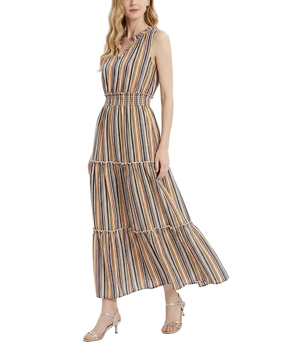 Ny Collection Petite Sleeveless Crinkled Maxi Dress