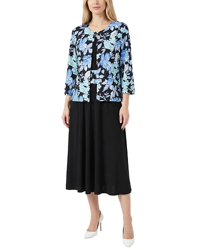 Ny Collection Petite Jacket and Dress Set
