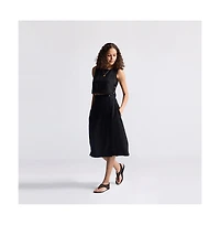 Reistor Women's Overlap Midi Skirt