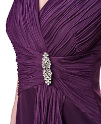 Jessica Howard Petite Sleeveless V-Neck Gown
