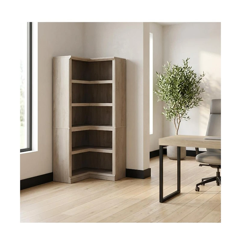 Sauder Miscellaneous Storage Bookcase, Chalked Chestnut finish