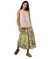 Celtic & Co. Women's Printed Midi Wide Leg Culottes