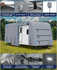 gaomon Rv-Cover 22-24 ft Travel Trailer Camper Cover,Waterproof Rip-Stop Rv Covers with Adhesive Repair Patches