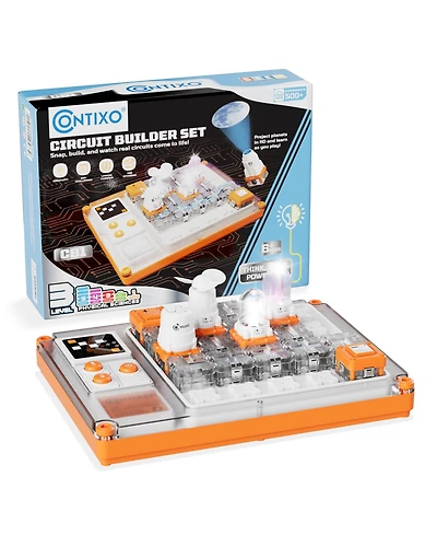 Contixo CB1 Kids Science Circuit Builder Kit, 500+ Experiments Stem Learning Set, Usb Rechargeable, Snap-Together Electronics for Ages 6+