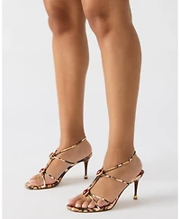 Steve Madden Women's Ramos Strappy Embellished Stiletto Heel Dress Sandals