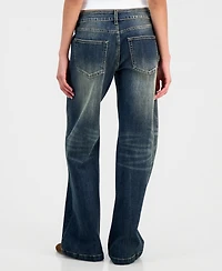 Dollhouse Juniors' Baggy Wide-Leg Jeans