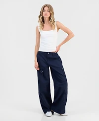 Celebrity Pink Juniors' High-Rise Wide-Leg Cargo Pants