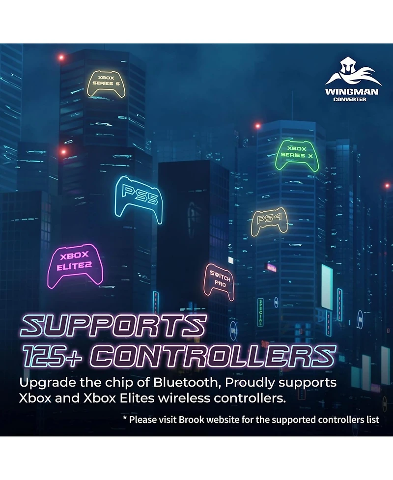Brook Wingman XE2 Wireless Controller Adapter for PlayStation, Nintendo Switch and Pc