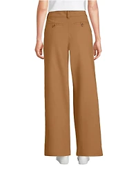 Lands' End Women's Stretch Canvas High Rise Wide Leg Pants