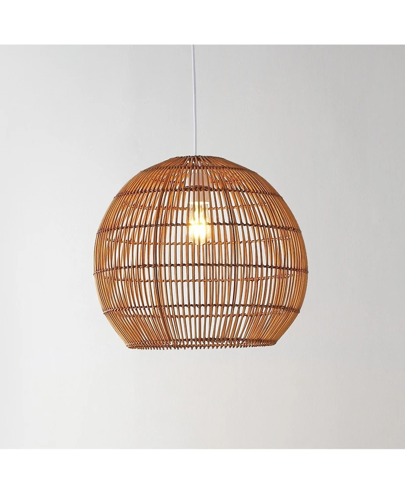 Raya Farmhouse Coastal Rattan Led Pendant