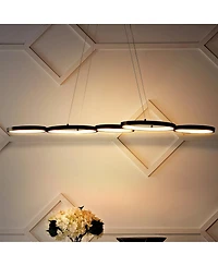 Roman Bohemian Coastal Iron Linear Integrated Led Pendant