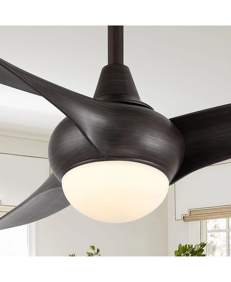 Jonathan Y Aviator Coastal Retro Iron/Plastic Swirl Integrated Led Ceiling Fan
