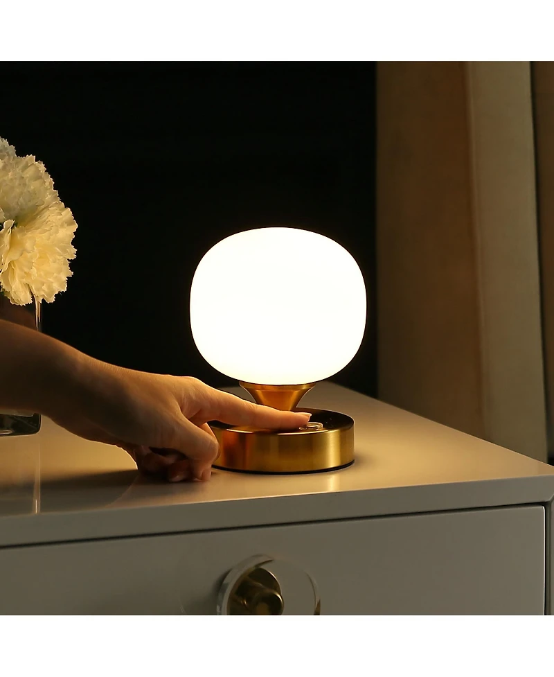 Owen Bohemian Farmhouse Iron Rechargeable Integrated Led Table Lamp