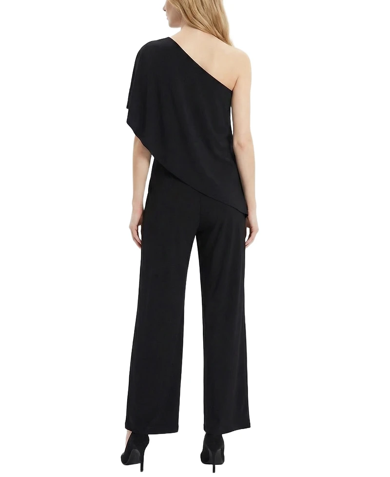 Ny Collection Women's Cape-Top Knit Jumpsuit