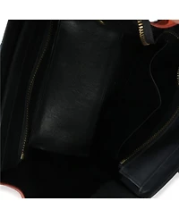Pre-Owned Celine Beige Multicolor Drummed Calfskin Nubuck Nano Luggage Tote