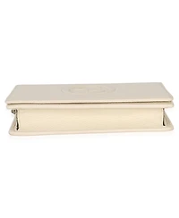 Pre-Owned Gucci Cream Pebbled Calfskin Soho Wallet On Chain