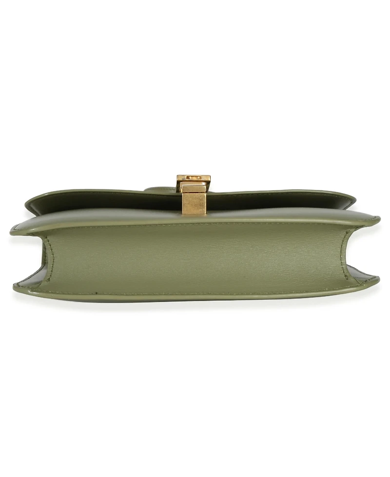 Pre-Owned Saint Laurent Light Green Smooth Calfskin Le Carre Satchel