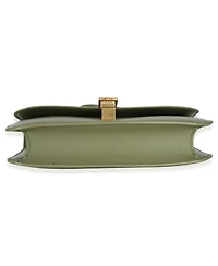 Pre-Owned Saint Laurent Light Green Smooth Calfskin Le Carre Satchel