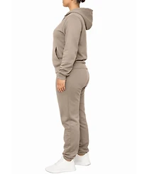 Blu Rock Women's Loose Fit Full-Zip Hoodie and Jogger Sweatpants Matching, 2-Piece Set