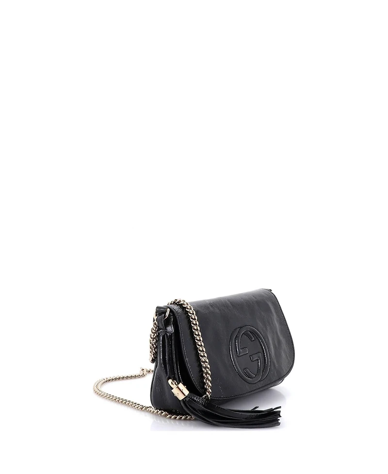 Pre-Owned Gucci Medium Soho Chain Crossbody Bag Patent
