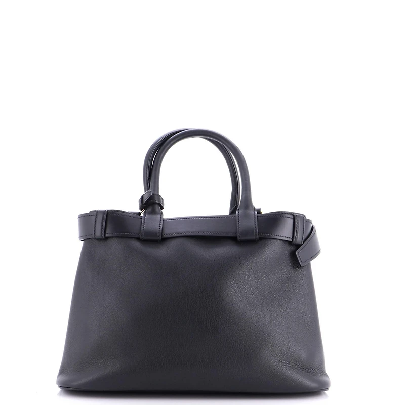 Pre-Owned Prada Medium Buckle Belted Tote Bag Leather