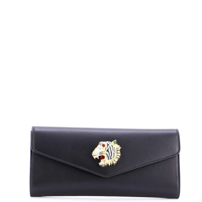 Pre-Owned Gucci Rajah Broadway Clutch Leather