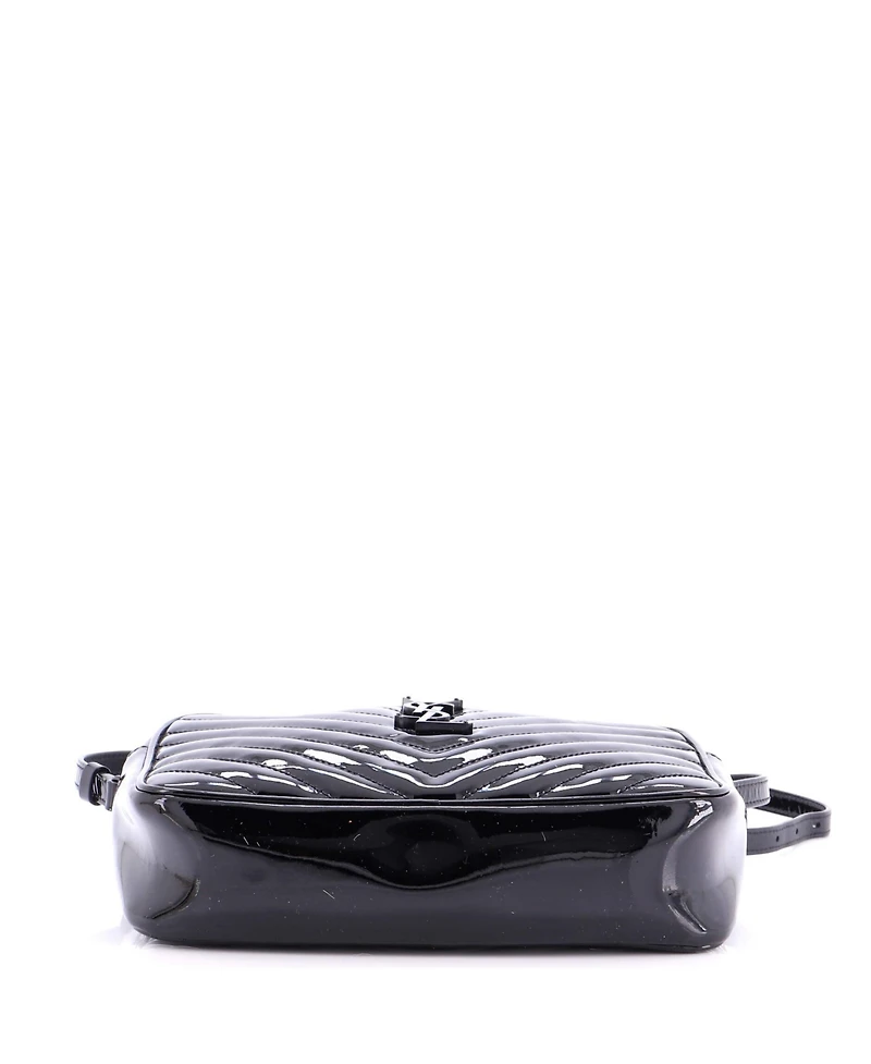 Pre-Owned Saint Laurent Small Lou Camera Bag Matelasse Chevron Patent