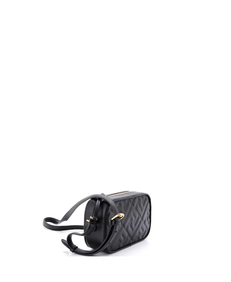 Pre-Owned Fendi Mini Camera Case Bag Zucca Embossed Leather