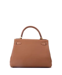 Pre-Owned HERMES Kelly 28 Handbag Brown Togo with Gold Hardware