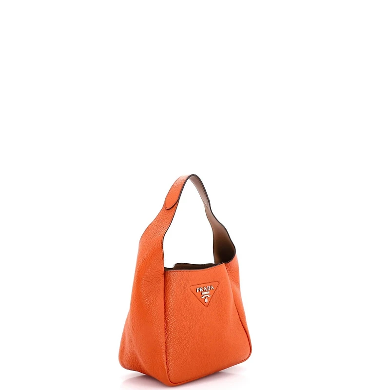 Pre-Owned Prada Small Dynamique Hobo Vitello Daino